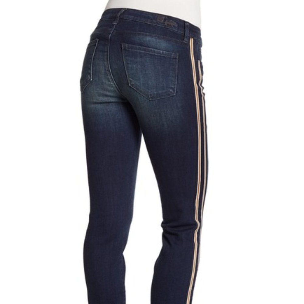 KFtK Emma Side tape Ankle Straight Leg Jeans HTF - Picture 6 of 8